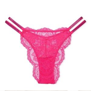 WOW**NEW * SALE* Victoria's Secret Double Shine Strap Lace Brazilian